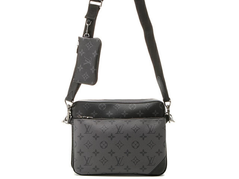 LOUIS VUITTON Trio Messenger Monogram Eclipse Black Reverse AH